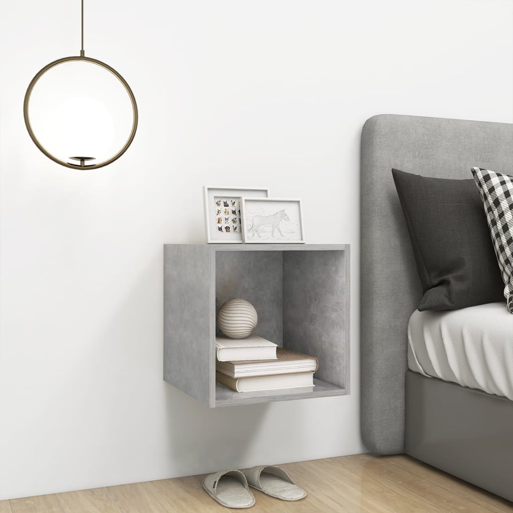 Wandschrank Betongrau 37x37x37 cm Holzwerkstoff