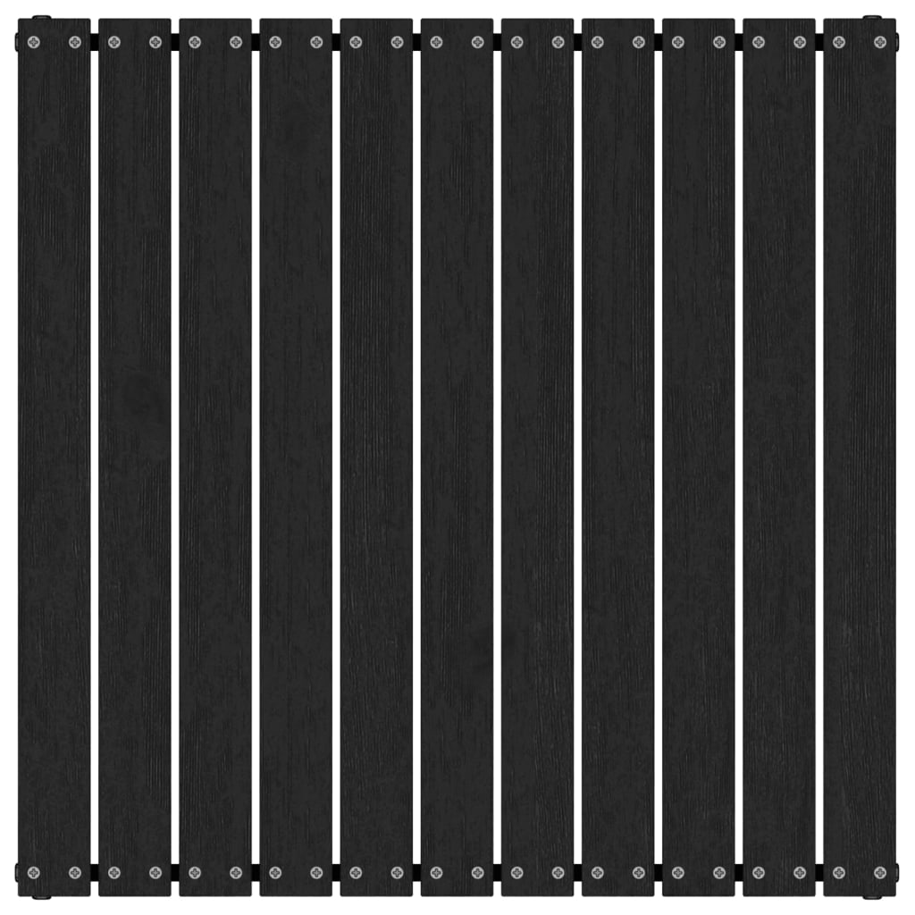 Garten-Fußhocker mit Kissen Schwarz Kiefer Massivholz