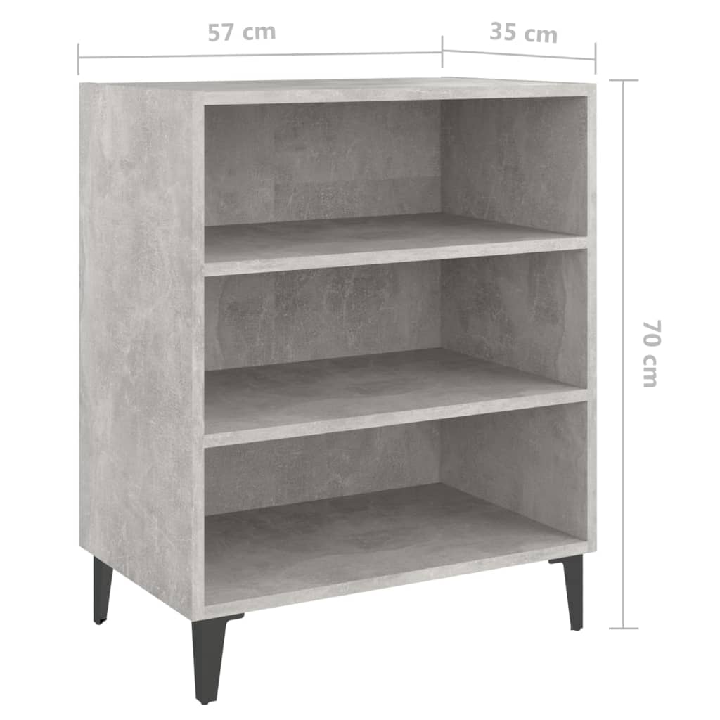 Sideboard Betongrau 57x35x70 cm Holzwerkstoff