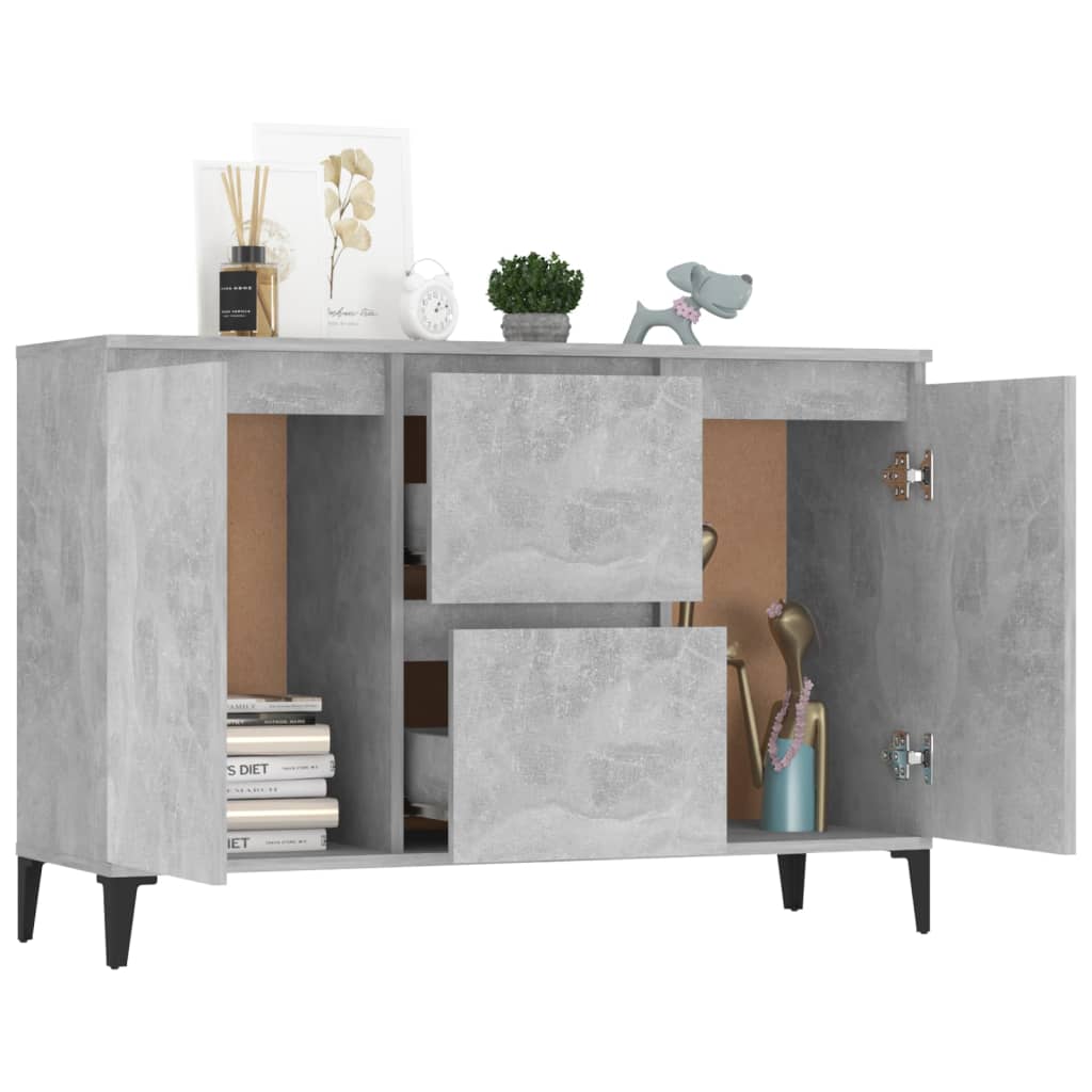 Sideboard Betongrau 104x35x70 cm Holzwerkstoff