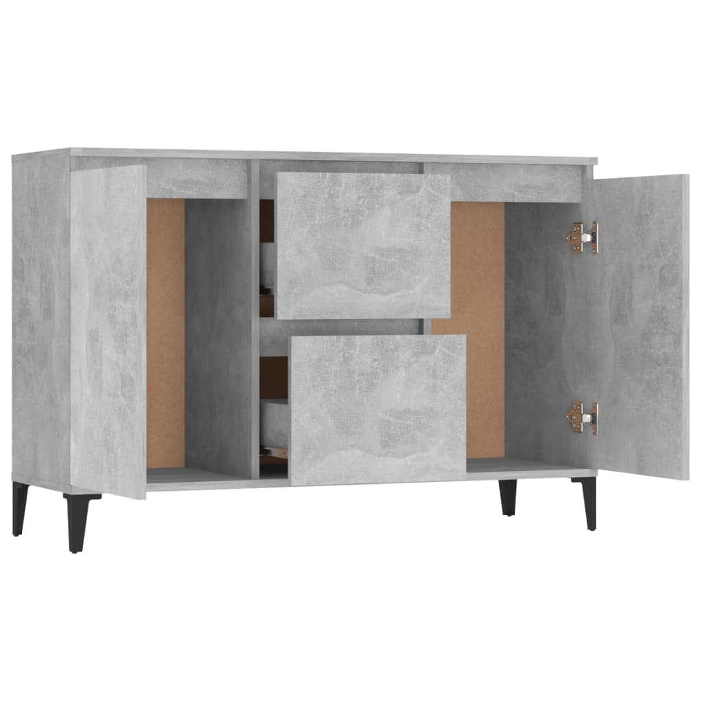 Sideboard Betongrau 104x35x70 cm Holzwerkstoff