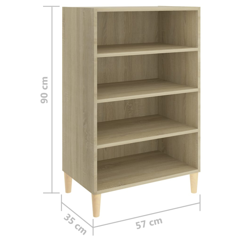 Sideboard Sonoma-Eiche 57x35x90 cm Holzwerkstoff