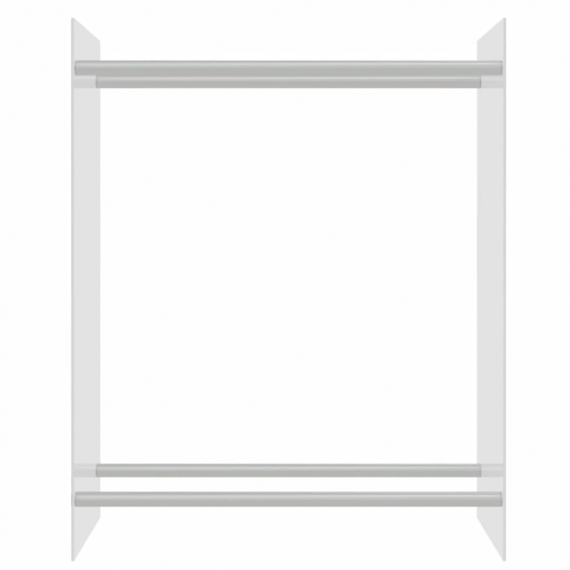 Brennholzregal Transparent 80x35x100 cm Hartglas