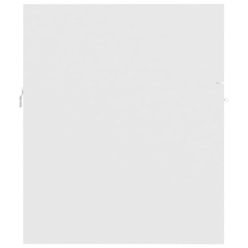 Waschbeckenunterschrank mit Einbaubecken Weiß Holzwerkstoff