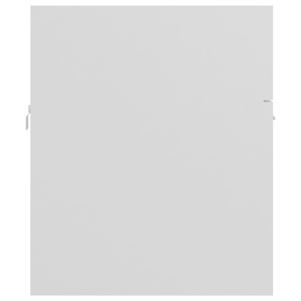 Waschbeckenunterschrank mit Einbaubecken Weiß Holzwerkstoff