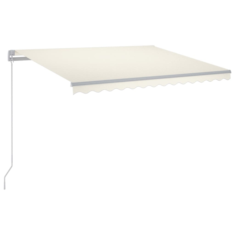 Markise Manuell Einziehbar mit LED 300x250 cm Creme