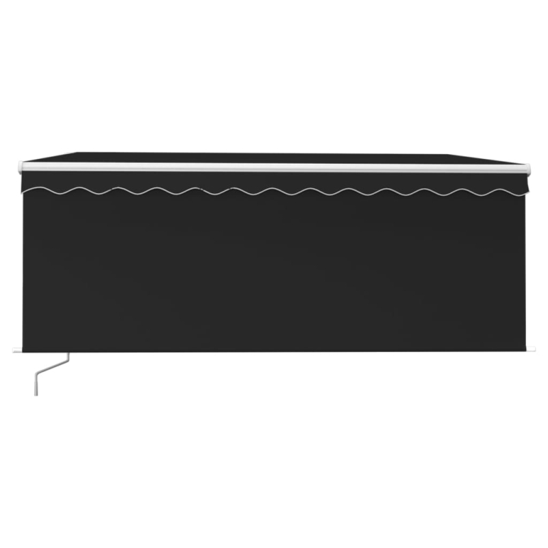 Markise Manuell Einziehbar mit Rollo 3,5x2,5 m Anthrazit