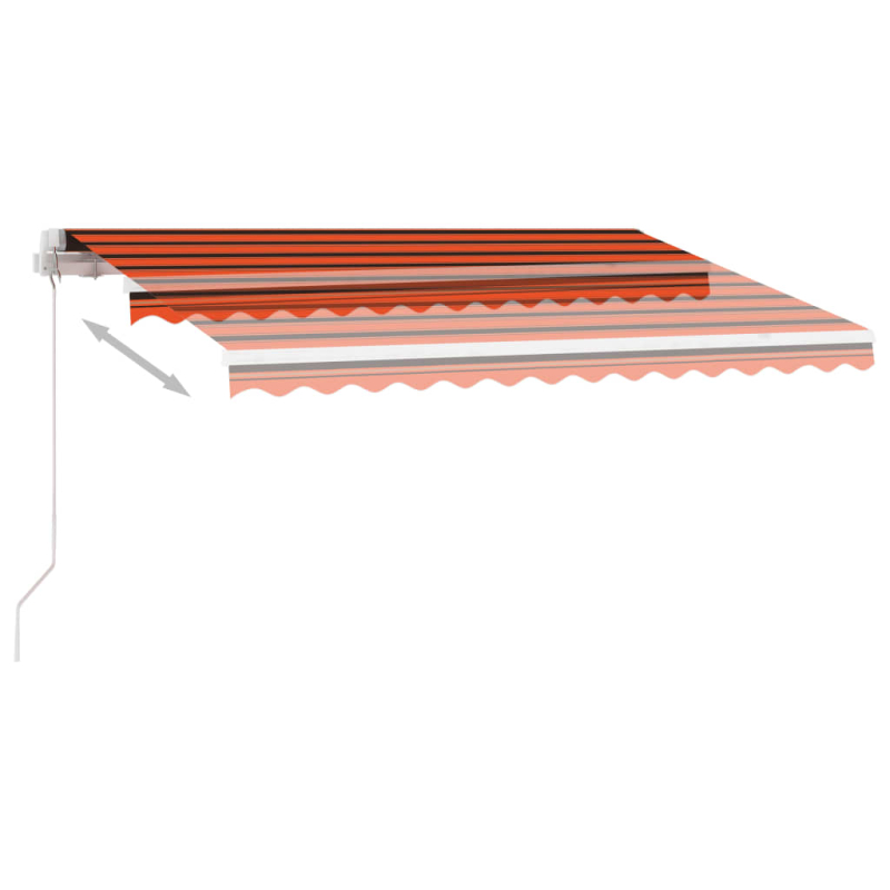 Standmarkise Einziehbar Handbetrieben 350x250 cm Orange/Braun