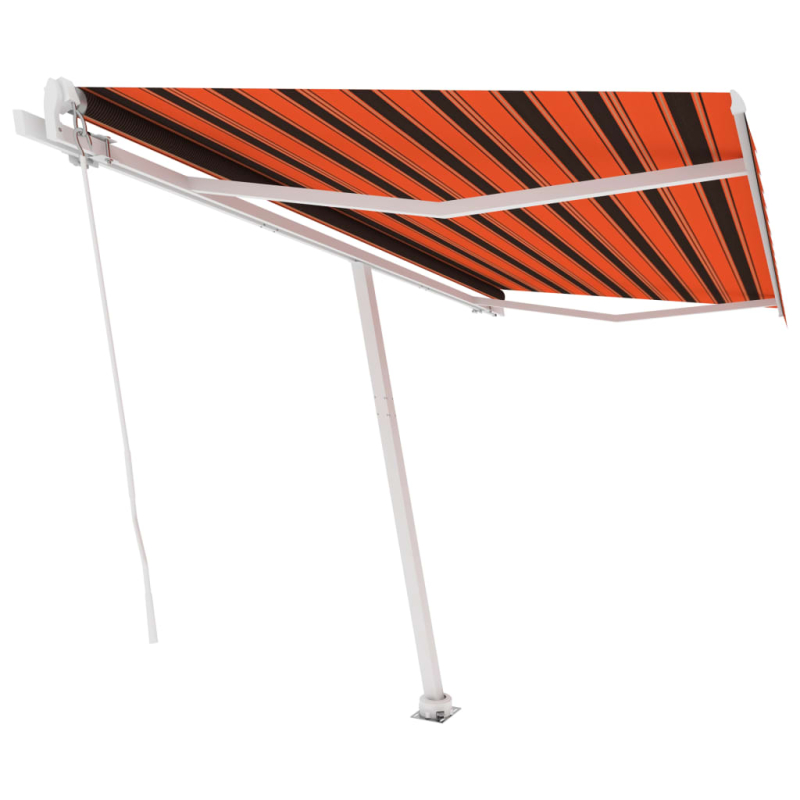 Standmarkise Manuell Einziehbar 450x300 cm Orange/Braun