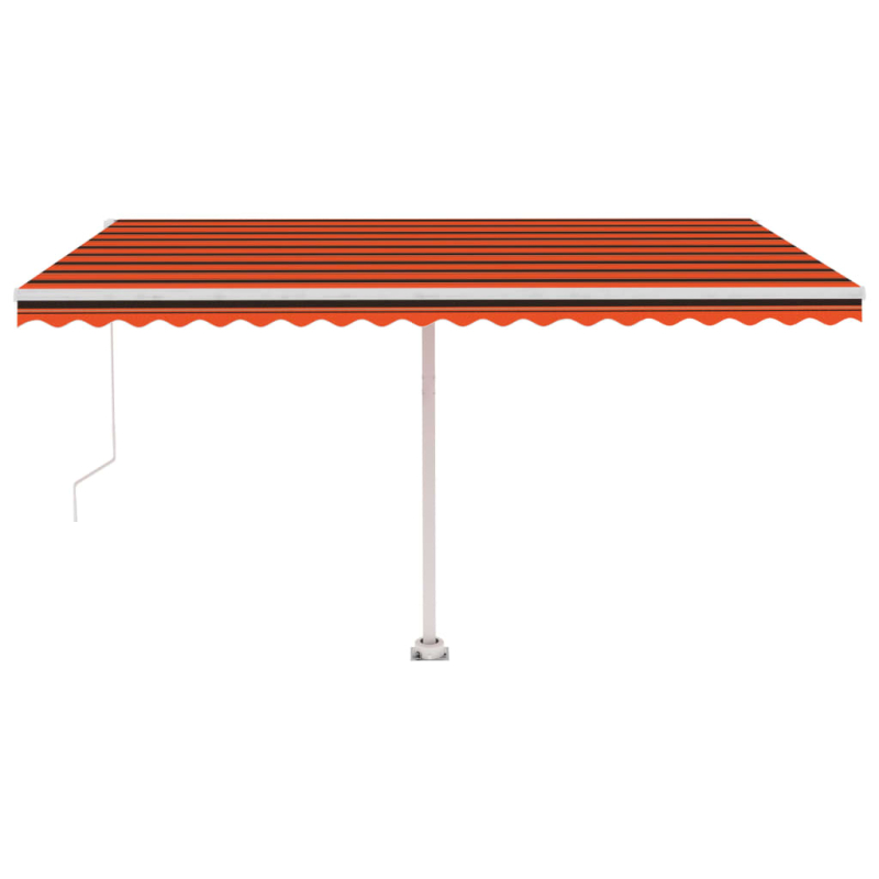 Standmarkise Manuell Einziehbar 450x300 cm Orange/Braun