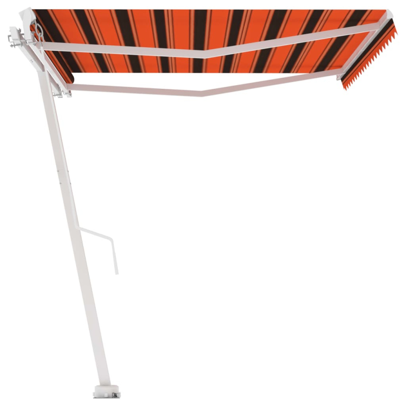 Standmarkise Manuell Einziehbar 450x300 cm Orange/Braun