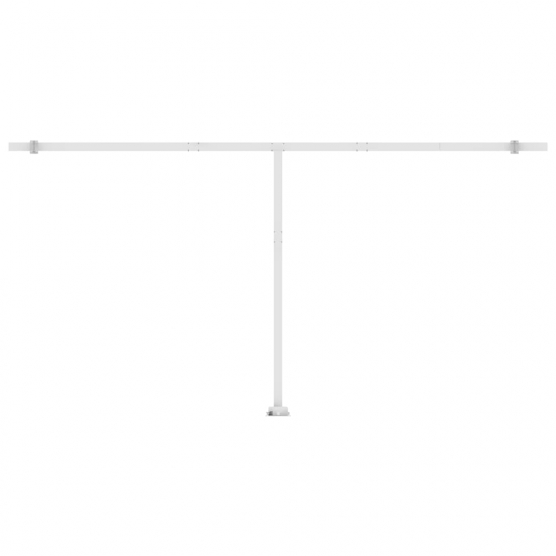 Markise Manuell Einziehbar mit LED 600x300 cm Gelb Weiß