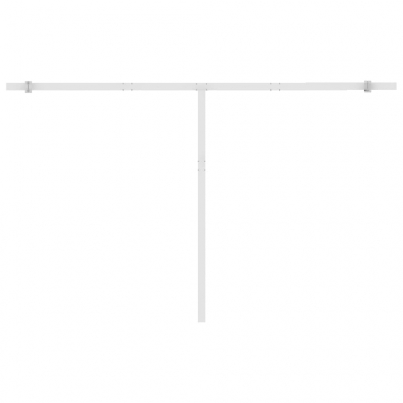 Markise Manuell Einziehbar mit LED 400x350 cm Gelb Weiß