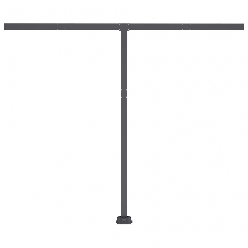 Markise Manuell Einziehbar mit LED 350x250 cm Blau und Weiß