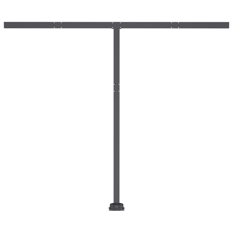 Markise Manuell Einziehbar mit LED 350x250 cm Gelb und Weiß