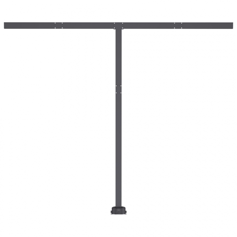 Markise Manuell Einziehbar mit LED 350x250 cm Anthrazit