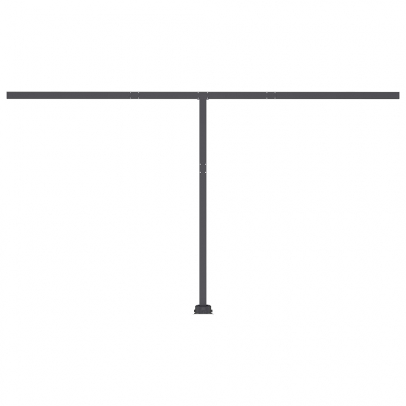 Markise Manuell Einziehbar mit LED 450x300 cm Orange und Braun