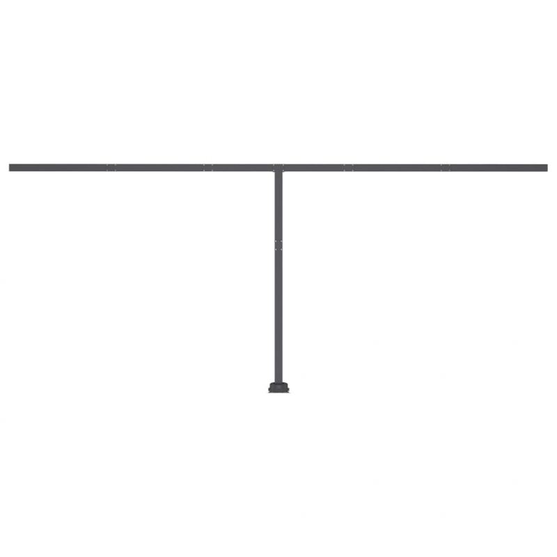 Markise Manuell Einziehbar mit LED 500x300 cm Gelb Weiß