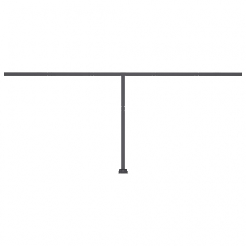 Markise Manuell Einziehbar mit LED 600x300 cm Blau und Weiß