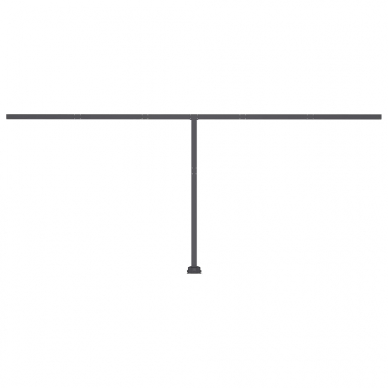 Standmarkise Manuell Einziehbar 500x350 cm Gelb/Weiß