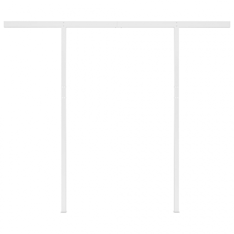 Markise Manuell Einziehbar mit Pfosten 3x2,5 m Creme