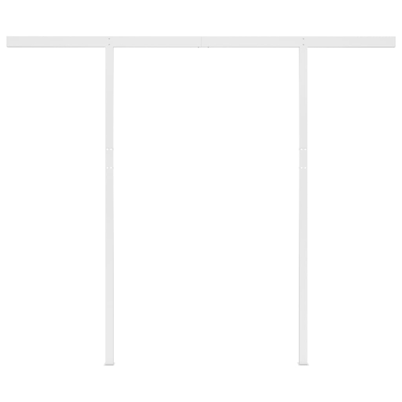 Markise Manuell Einziehbar mit Pfosten 3,5x2,5 m Creme