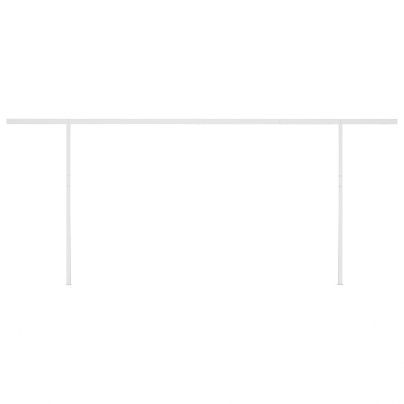 Gelenkarmmarkise Einziehbar mit Pfosten 6x3 m Gelb und Weiß