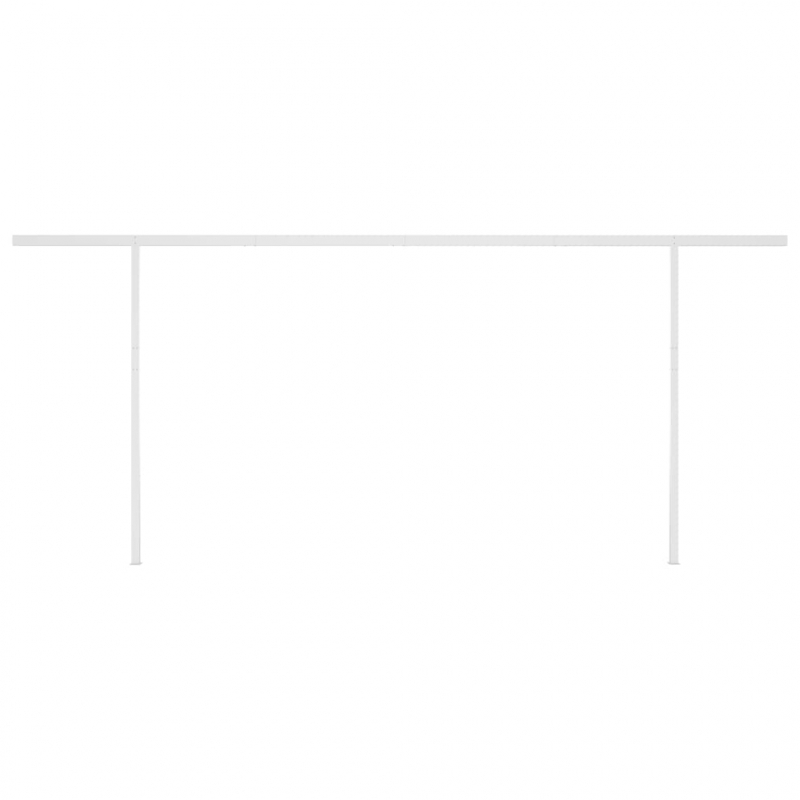 Markise Manuell Einziehbar mit LED 6x3 m Creme