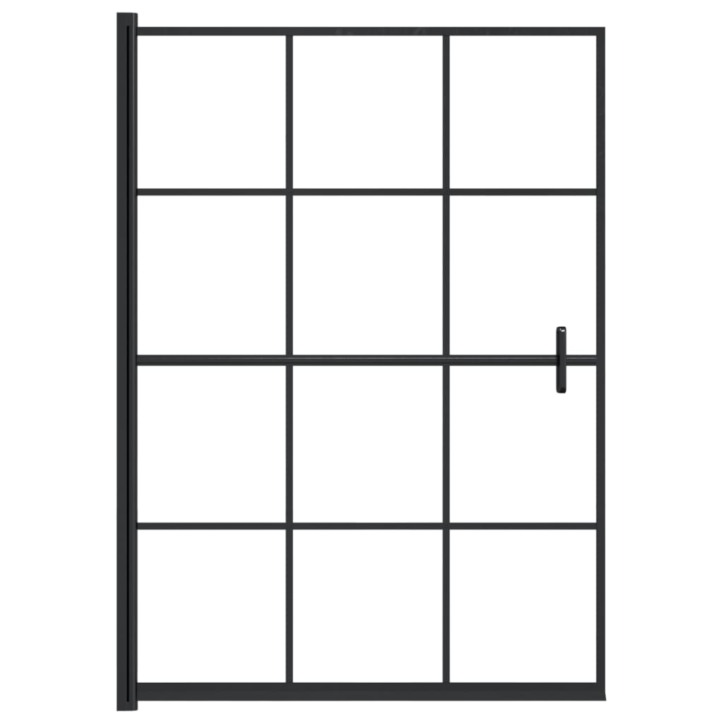 Duschkabine ESG 100x140 cm Schwarz