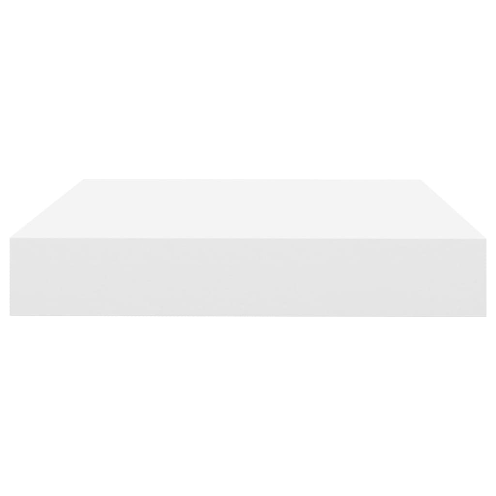 Schweberegale 2 Stk. Eichen-Optik und Weiß 23x23,5x3,8 cm MDF