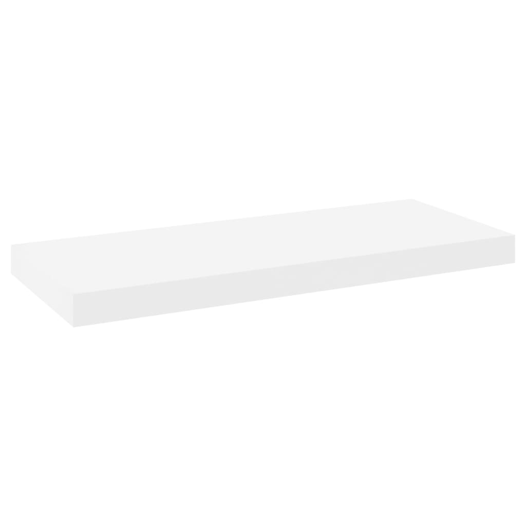 Schweberegale 2 Stk. Eichen-Optik und Weiß 60x23,5x3,8 cm MDF