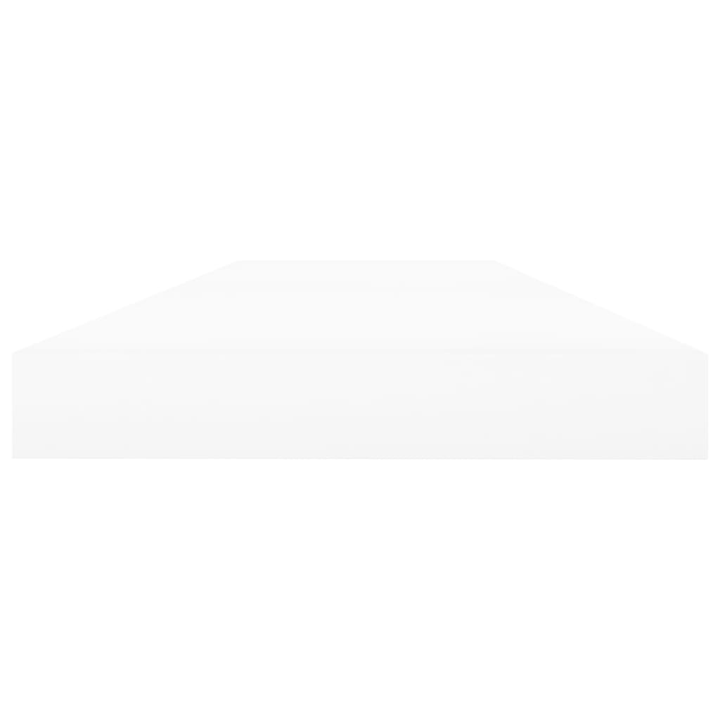 Schweberegale 2 Stk. Eichen-Optik und Weiß 120x23,5x3,8 cm MDF