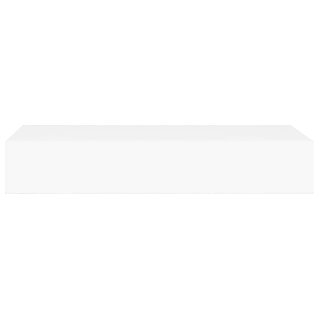 Wandregal mit Schublade Weiß 60x23,5x10 cm MDF