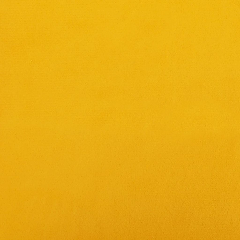 Hocker mit Holzbeinen Gelb Samt