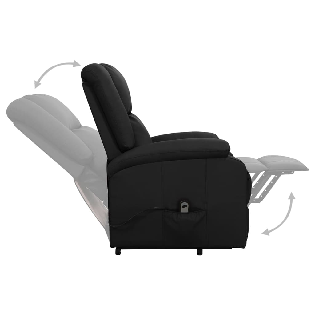 Aufstehsessel Schwarz Kunstleder