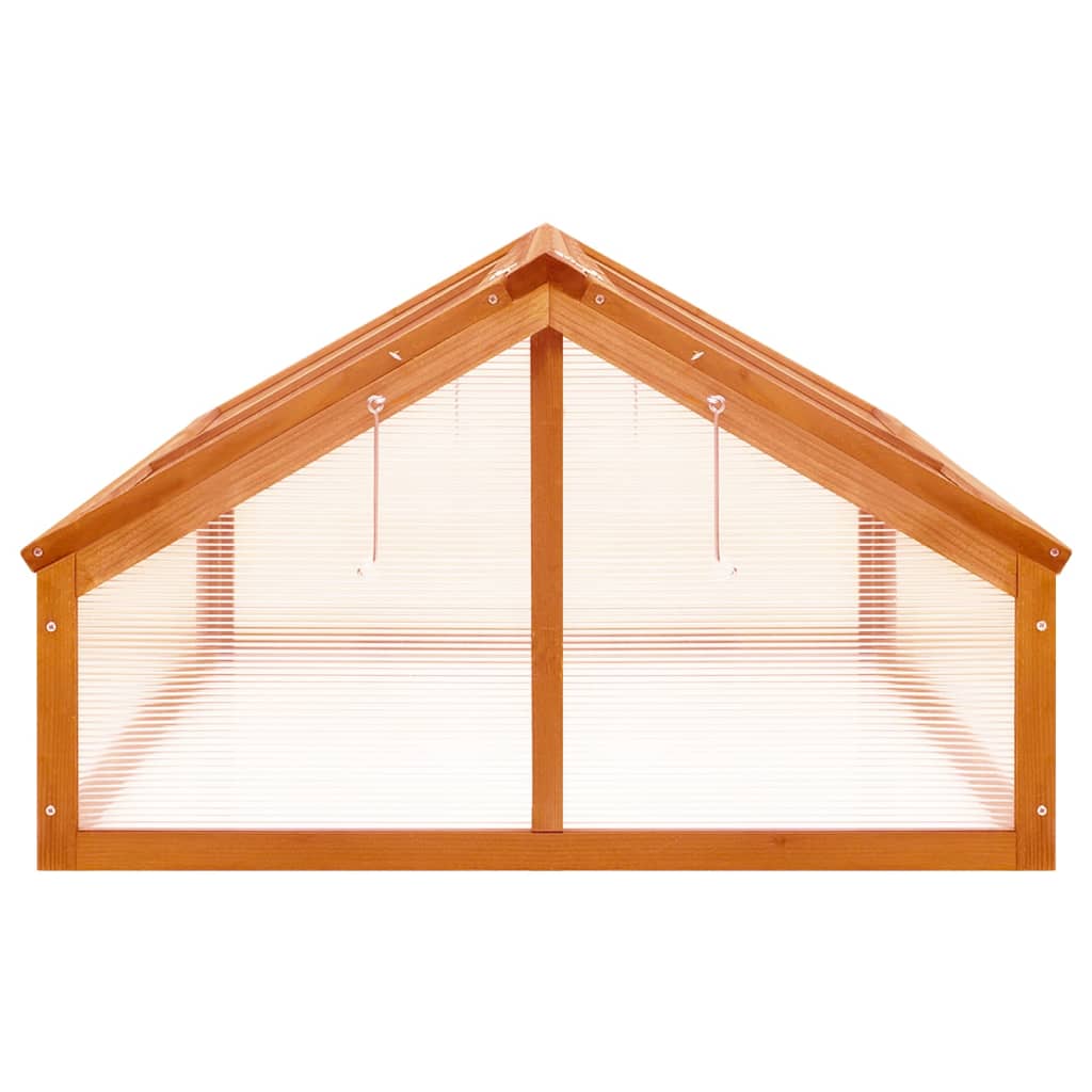 Gewächshaus Braun 114x80x50 cm Tannenholz