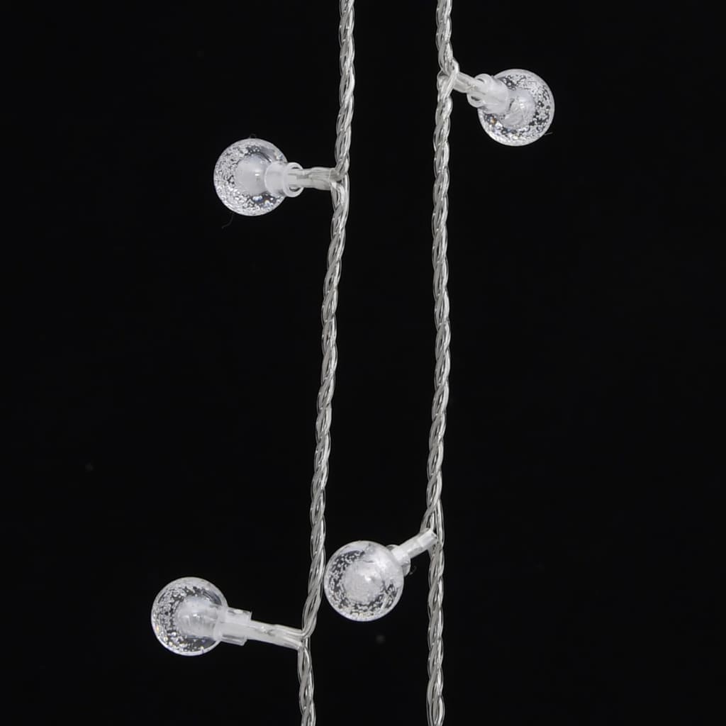 Lichterkette Kugeln 40 m 400 LED Kaltweiß 8 Funktionen