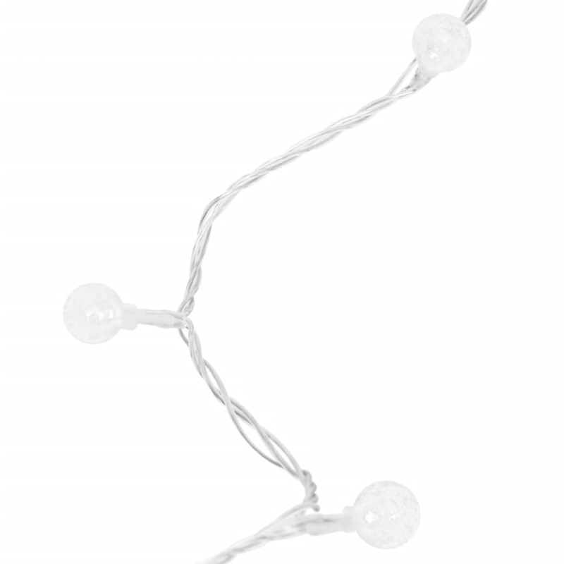 Lichterkette Kugeln 40 m 400 LED Kaltweiß 8 Funktionen