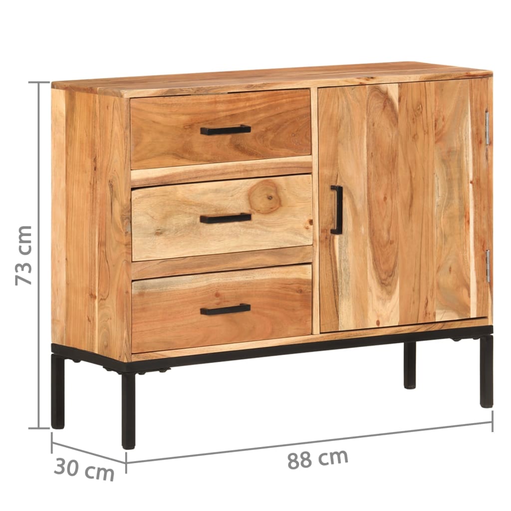 Sideboard 88x30x73 cm Akazie Massivholz