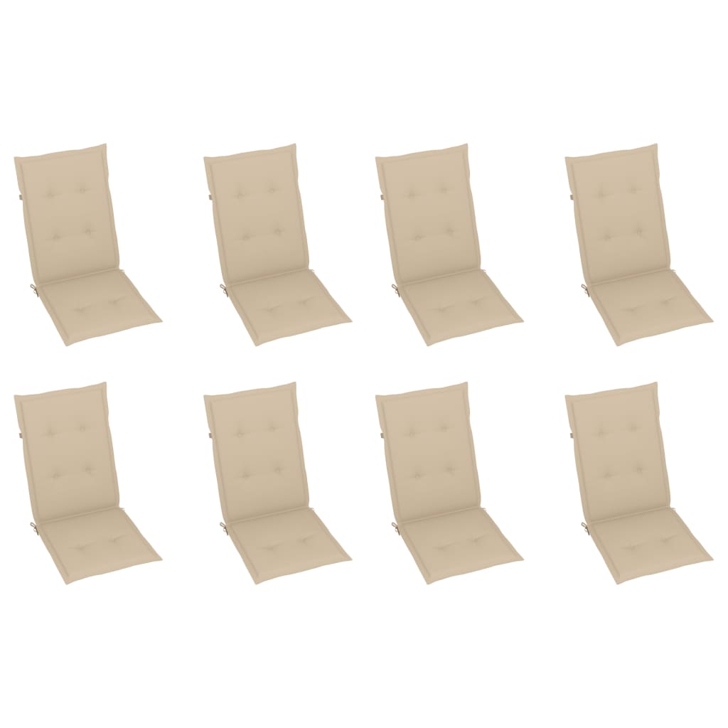 Klappbare Gartenstühle mit Kissen 8 Stk. Massivholz Akazie