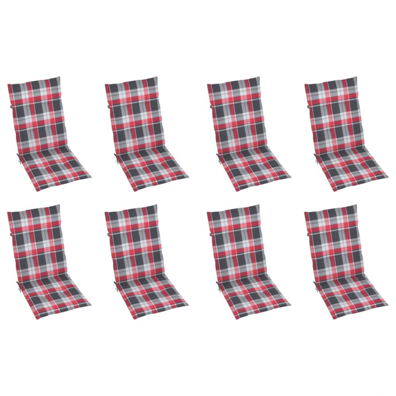 Klappbare Gartenstühle mit Kissen 8 Stk. Massivholz Akazie