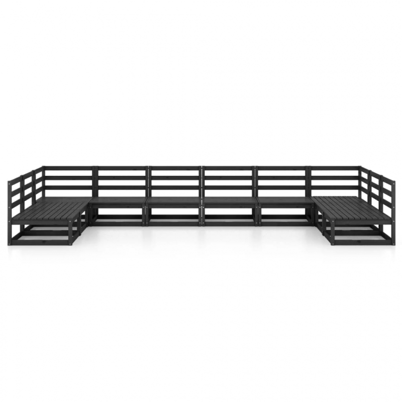 10-tlg. Garten-Lounge-Set Massivholz Kiefer