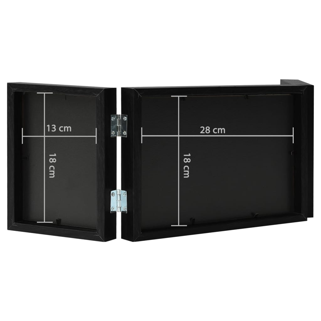 Dreifach-Bilderrahmen Collage Schwarz 28x18 cm+2x(13x18 cm)