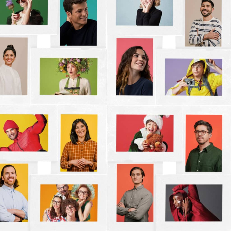 Collage Bilderrahmen für 24x(10x15 cm) Fotos Weiß MDF