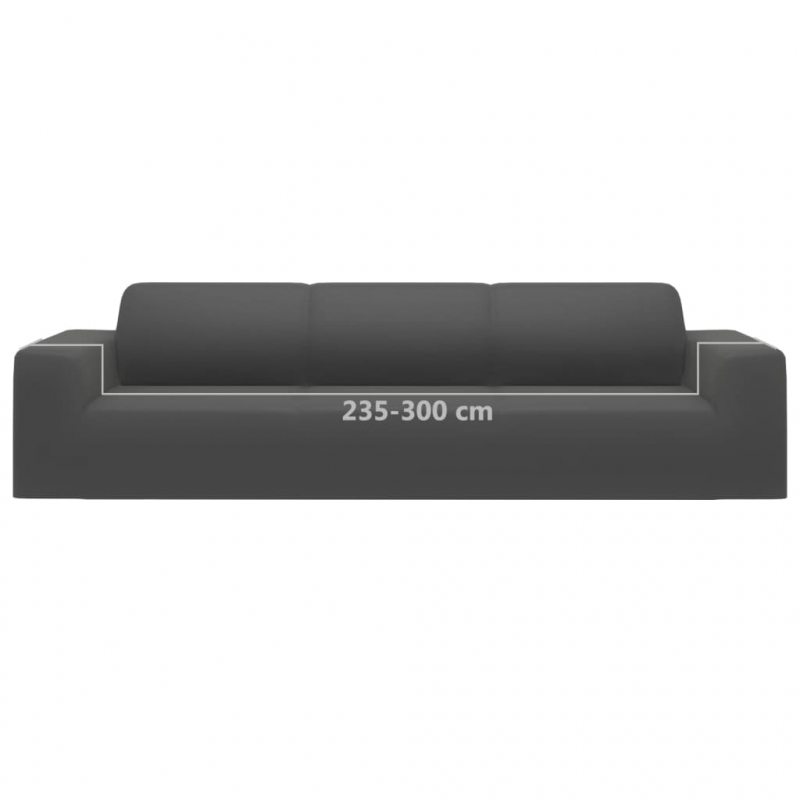 Stretch Sofahusse 4-Sitzer Anthrazit Polyester-Jersey