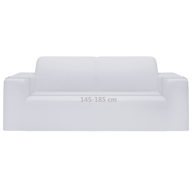 Stretch Sofahusse 2-Sitzer Weiß Polyester-Jersey