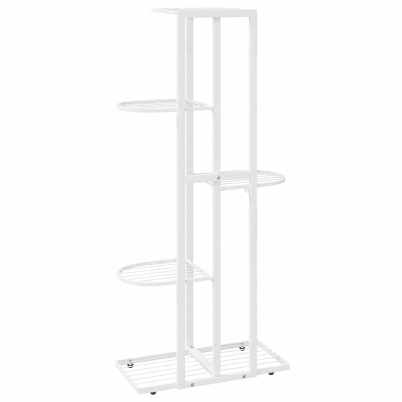 Blumenständer 5-Etagen 43x22x98 cm Weiß Metall