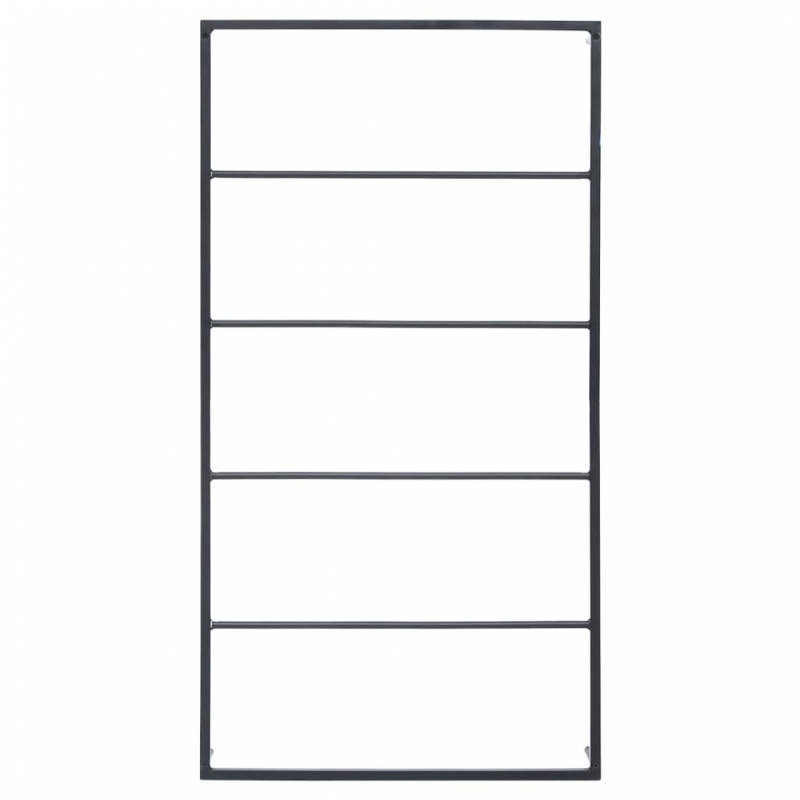 Handtuchständer Schwarz 60x10x116 cm Stahl