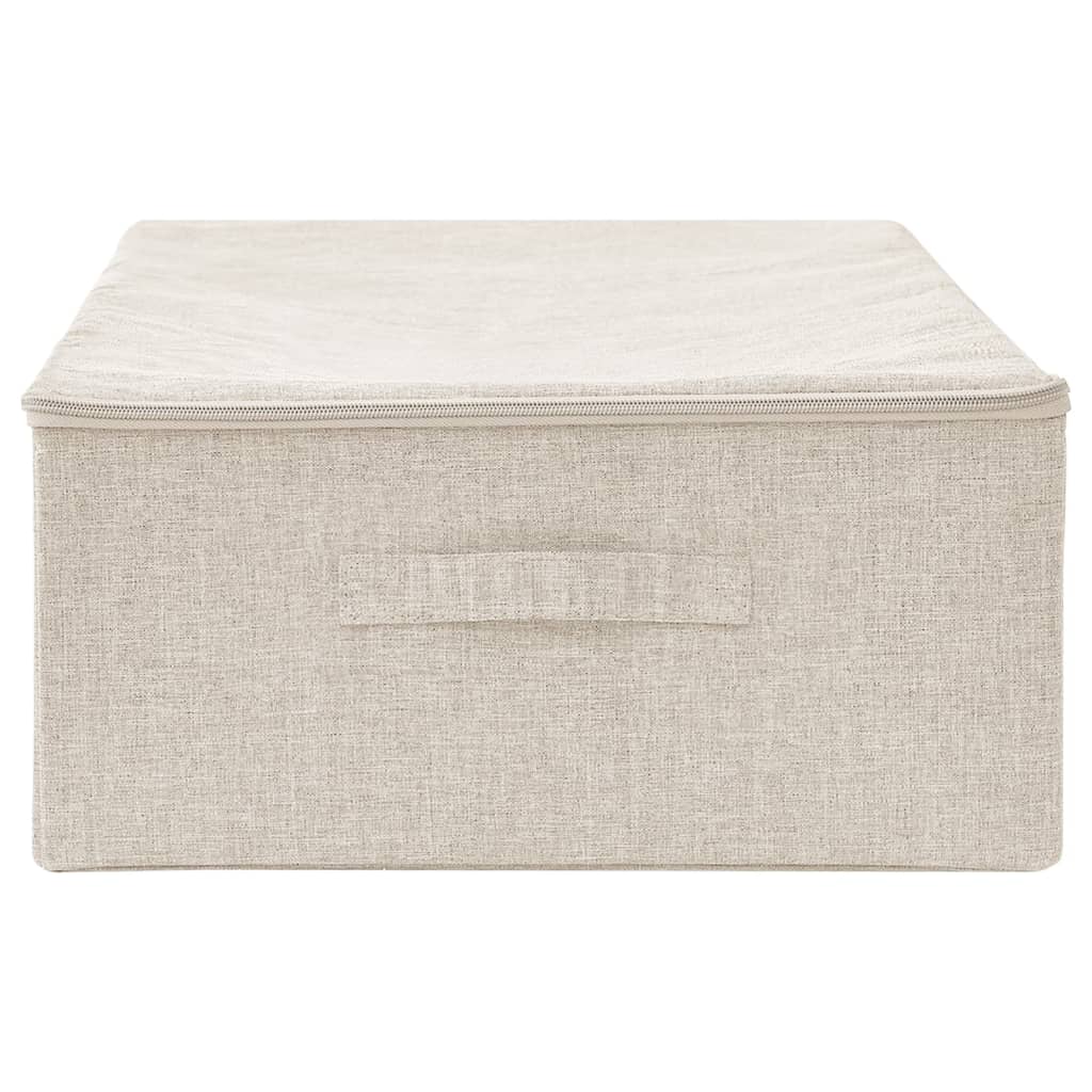 Aufbewahrungsbox Stoff 70x40x18 cm Creme