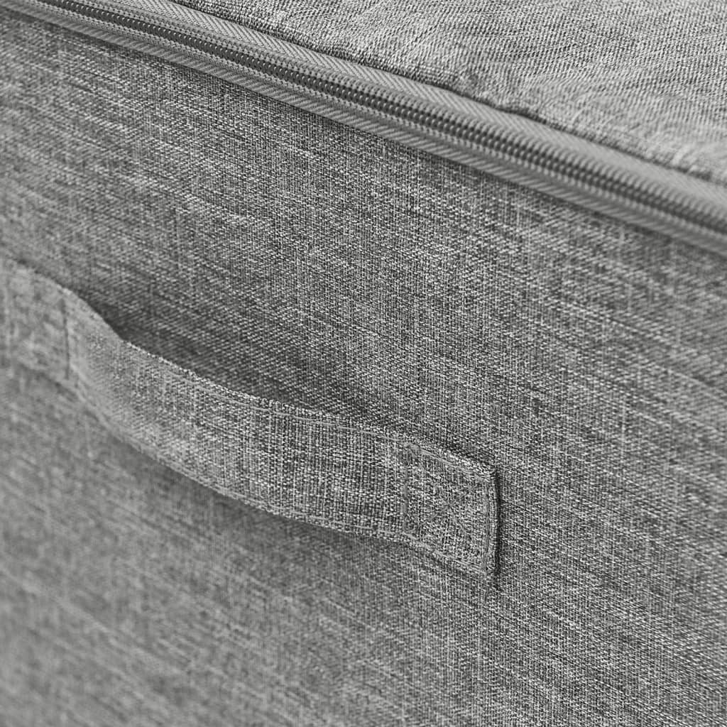 Aufbewahrungsboxen 2 Stk. Stoff 43x34x23 cm Grau